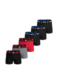 NFL - Herren Boxershorts, 6er Pack - NFL Teams, Boxers, Football, Logo, Baumwollmischung - Buffalo Bills/Schwarz