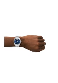 FOSSIL CAMPBELL - Fossil Herrenuhr Campbell 3-Zeiger-Werk Wochentag Datum Edelstahl, FS6140 - Silber