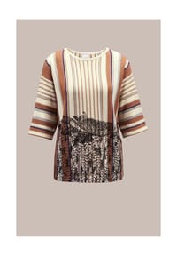 MADELEINE - Streifen-Pullover mit Paisley-Druck - wollweiß / multicolor