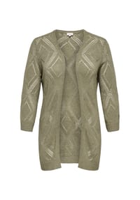 ONLY CARMAKOMA - Strickjacke, Strukturstrick, für Damen - 177949 SILVER SAG