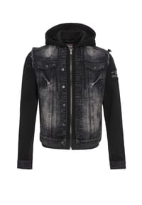 CIPO & BAXX® - Jacke CJ307 Abgerundet mit metallischen Details - BLACK