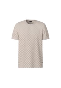 JOOP! - Herren T-Shirt - Davison, Rundhals, Kurzarm, Allover Print - Beige