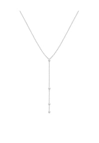 elli. - Halskette Y-Kette Kugel Geo Trend Minimal 925 Silber - Silber