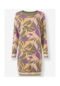 heine - Strickkleid - beige-khaki-gemustert