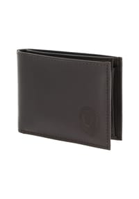 oxmox® Leather - Leather Geldbörse RFID Schutz Leder 11 cm - braun-circle bloom
