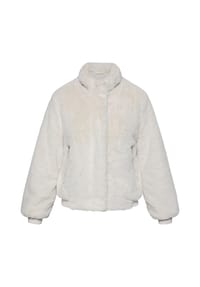 CARTOON - Kunstfell-Jacke mit Reißverschlusstaschen - White Onyx