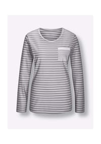 Witt - Schlafanzug-Shirt - rosé-weiß-geringelt