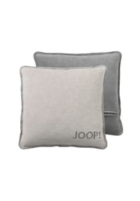 JOOP! Kissenhülle - UDF Doubleface, 50x50 cm, Logo - Uni-Doubleface - Beige