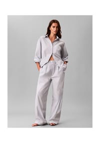 Calvin Klein - Schlafanzughose Cotton Poplin, Baumwolle, für Damen - 4I8  BLUE