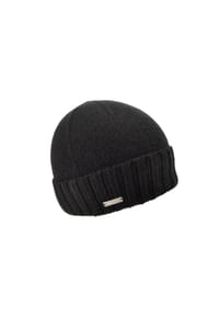 SEEBERGER - Beanie, Kaschmir, uni - 10 SCHWARZ