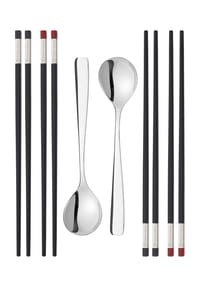 ZWILLING Chopstick-Set, 10-teilig - ESSSTÄBCHEN - SILBER SCHWARZ