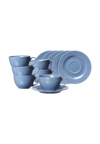 Ritzenhoff & Breker Kaffeetassen mit Untertassen Levi 220 ml 6er Set - LEVI - blau