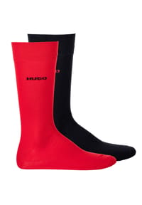 HUGO - Herren Socken, 2er Pack - RS Uni CC, Kurzsocken, mittelhoch, Logo, uni - Blau