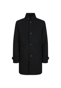 JACK & JONES - Mantel Melton Wollmantel - schwarz
