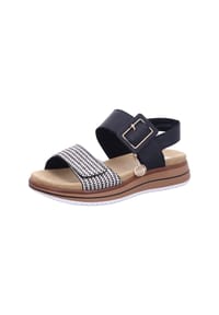 remonte® - Sandalen, Leder, Anhänger, für Damen - SCHWARZ-CREMA/SC