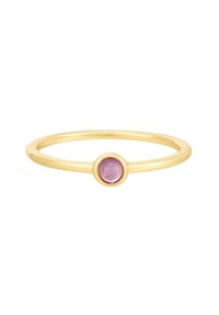 GLANZSTÜCKE MÜNCHEN - Damen Ring aus 925/- Sterling Silber in Gelbgold mit Amethyst - gelbgold