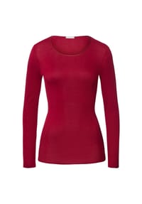 HANRO - Longsleeve Cotton Seamless - red dahlia