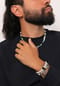 KUZZOÍ Schmuckset Herren Glas Perlen Set Halskette Armband 925 Silber Bild 5