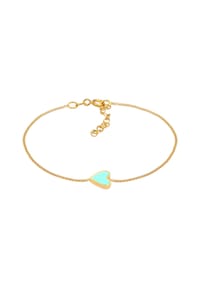 elli. - Armband Herz Liebe Love Emaille 925 Silber - Hellgrün