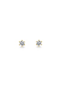 MONCARA - Damen Ohrstecker, 375er Gold, 2 Diamanten zus. ca. 0,15 ct. Karat - Gelbgold