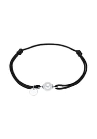 Rafaela Donata - Damen Armband aus 925/- Sterling Silber in Silber mit Muschelkernperle - schwarz