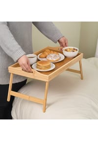 Cheffinger aus Bambus - Frhstcksbrett & Snacktablett mit Klappfen |  GALERIA