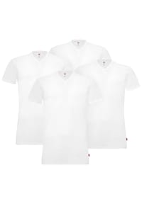 Levi's® - Herren T-Shirts, 4er Pack - V-Ausscnitt, Kurzarm, einfarbig - Schwarz