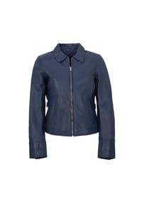 JILANI - Damen Lederjacke Lammnappa dunkelblau - dunkelblau