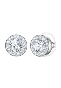 YOKOAMii - Damen Ohrringe aus Metall-Legierung in Silber mit Glaskristall - silber