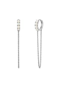 GLANZSTÜCKE MÜNCHEN - Damen Ohrringe aus 925/- Sterling Silber in Silber mit Opal (synth.) - silber