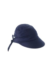 SEEBERGER - Baumwollstoff Schirmmütze mit Schleife 468796-0 - cassis