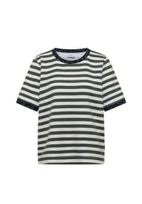 CECIL - T-Shirt, Seitenschlitze, für Damen - 17798 OLIVE GREEN