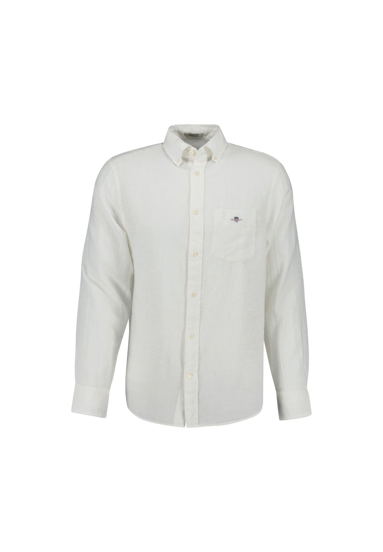 VAN GRAAF Gant Herren Weiß Hemd Regular Fit Leinen Groß - Bild 5