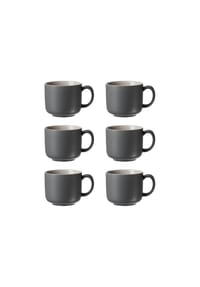 Ritzenhoff & Breker Kaffeetassen Jasper 240 ml 6er Set - JASPER - grau
