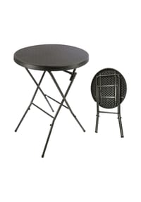 VCM. - Klapptisch | Stehtisch | Partytisch | Gartentisch klappbar | Bistrotisch | Bartisch 110 cm rund Ø 80 cm - Schwarz