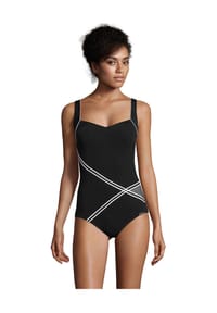 SUNFLAIR® - Badeanzug, breite Träger, zweifarbig, für Damen - 05 SCHWARZ/ WEISS