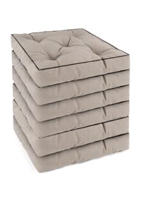 Aspero® - 6 Stuhlkissen 45x45 cm Murcia - Beige