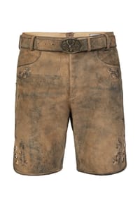 EDELNICE - Kurze Wildbock Lederhose Paul - braun