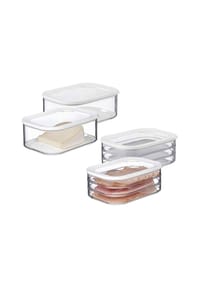 MEPAL Aufschnittdosen Modula 4er Set - MODULA - weiß