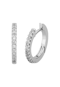 LYOMI - Klappcreolen 585/- Gold 26 Diamant Lab Grown 0,24ct. - weiß