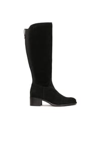 Kazar - Wildlederstiefel mit breiten Absätzen - Schwarz