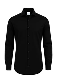 Vercate - Bügelfrei Businesshemd, Schwarz, Slim Fit, Langarm, für Herren - schwarz