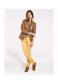 heine - Leder-Jacke - cognac