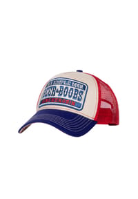 KING KEROSIN - Trucker Cap mit Print im Inneren Beer & Boobs - beige