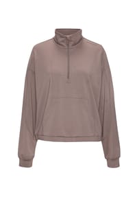 COPENHAGEN STUDIOS - Loungewear-Oberteil, Troyerkragen, für Damen - 118 BROWN