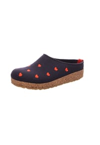 HAFLINGER - Clogs Grizzly Cuoricini - Blau