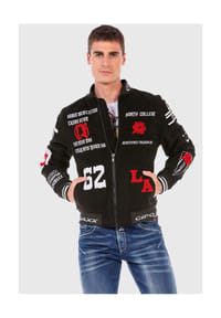 CIPO & BAXX® - Jacke mit coolen Stickereien - BLACK