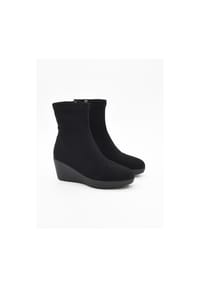 ROSA amada - Damen-Keilstiefeletten, schwarz - schwarz