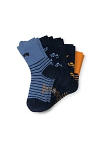 SCHIESSER - Jungen Socken, 5er Pack - "Legwear Kids", Muster, Baumwolmischung - Blau