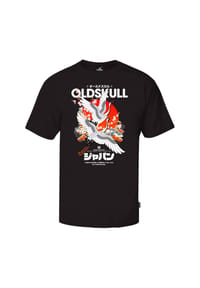 OLDSKULL - T-Shirt ASIAN CRANE BEAUTY mit coolem Print - Black